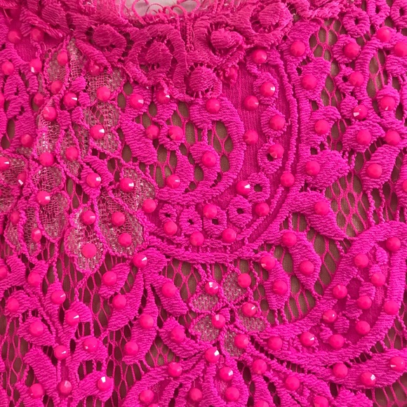 Hot Pink Jovani 2 piece prom dress size 4 - Picture 4 of 8